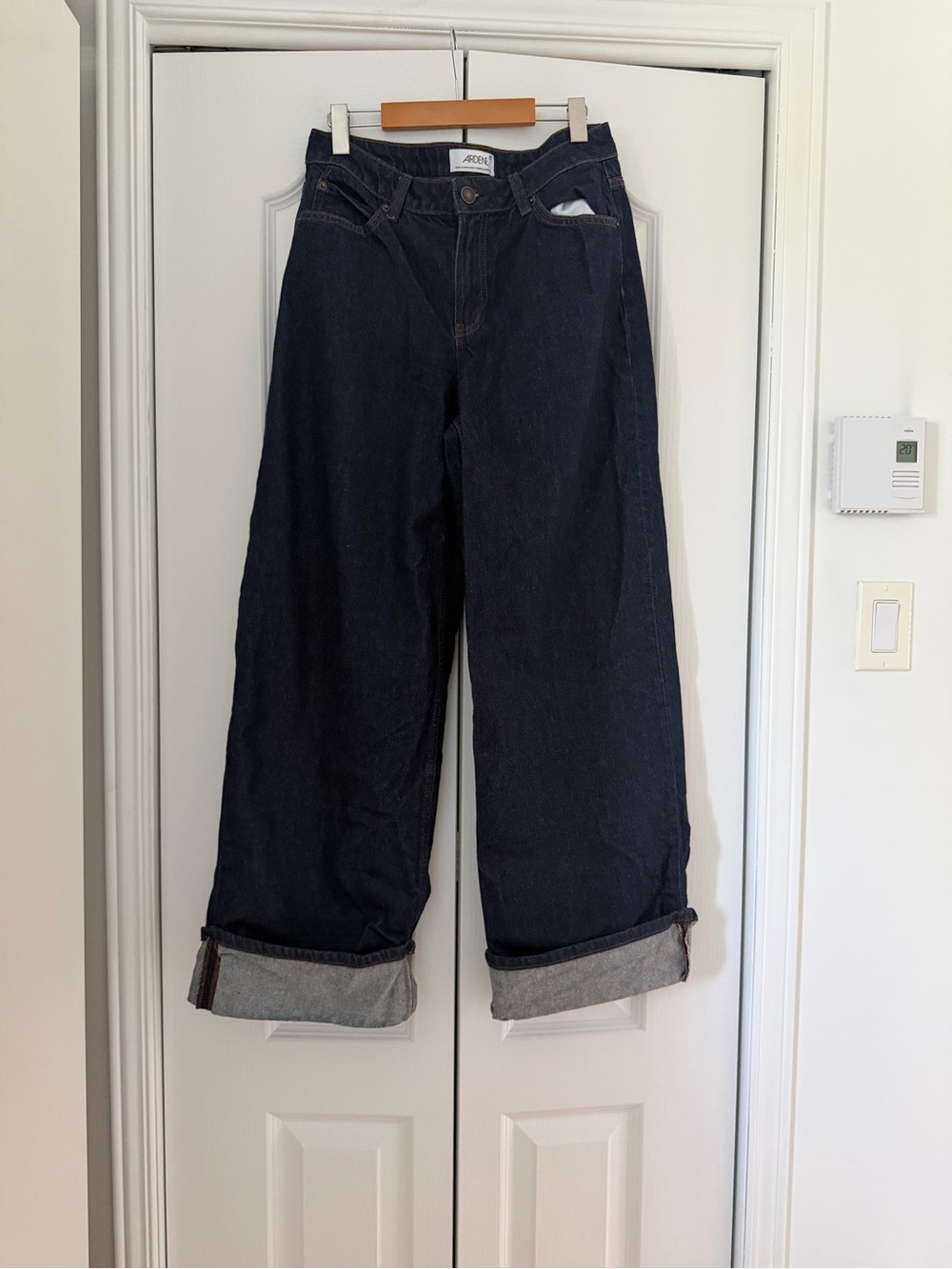 Ardene Dark Indigo Wide-Leg Cuffed Jeans